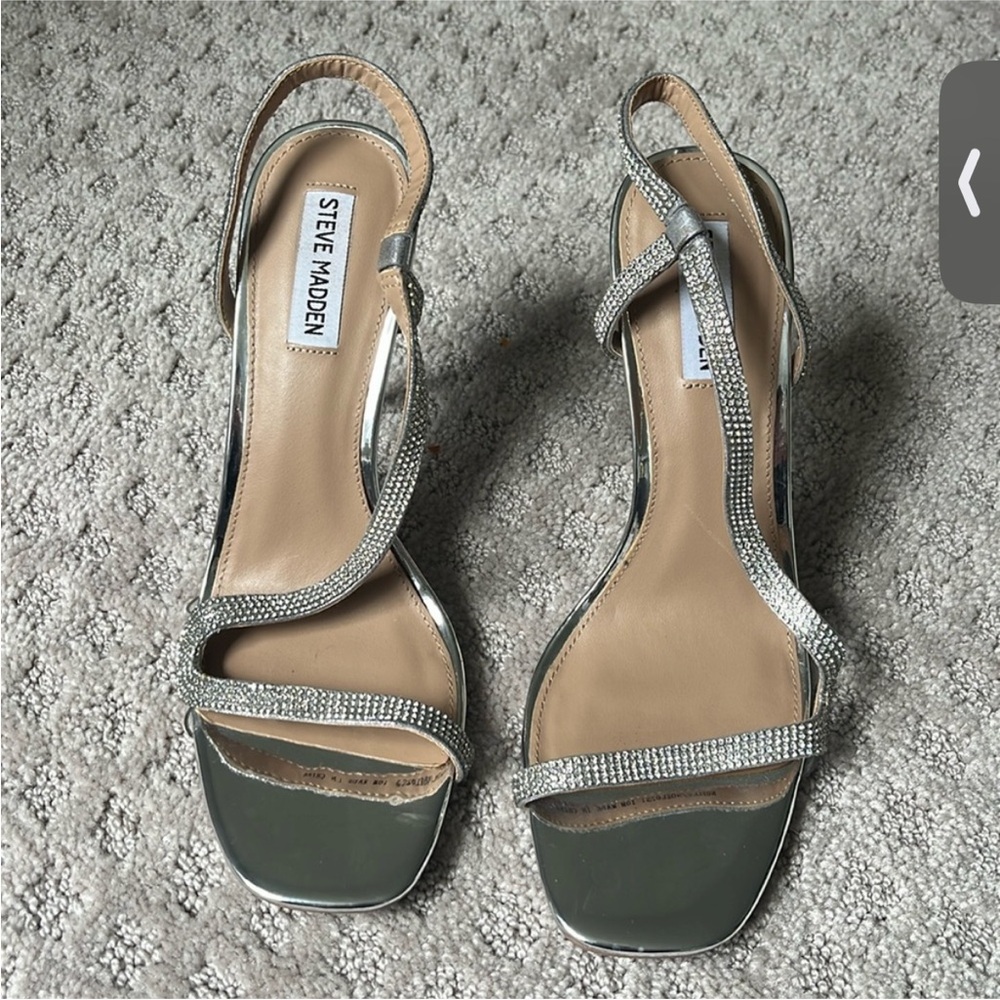 Steve Madden Silver Noelle Heels
